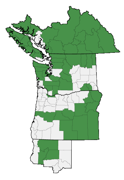 Map of where plant is found