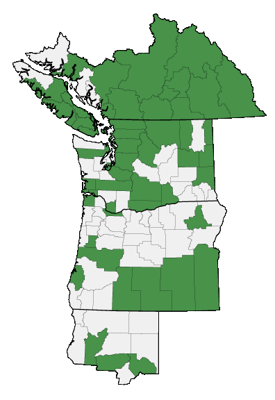 Map of where plant is found