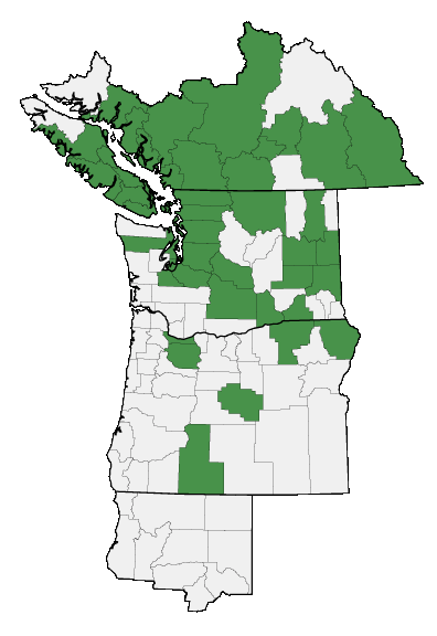 Map of where plant is found