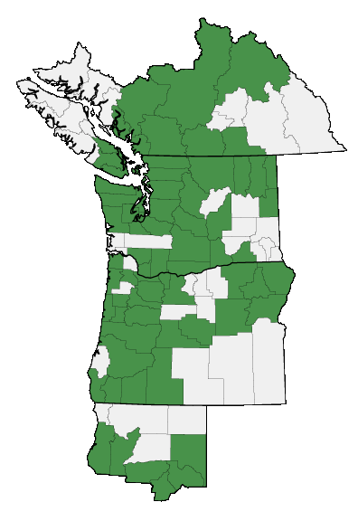 Map of where plant is found