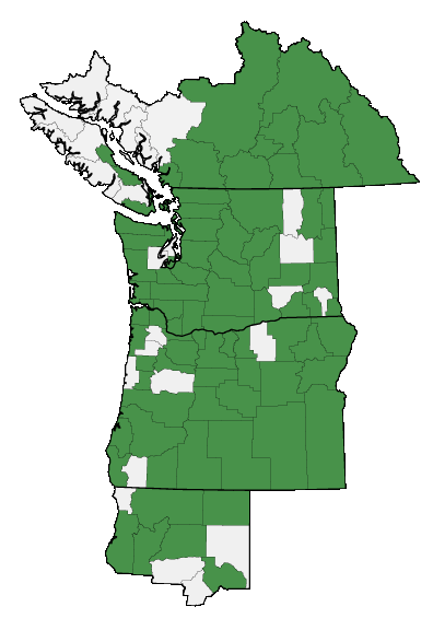 Map of where plant is found