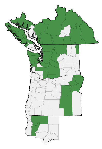 Map of where plant is found