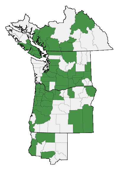 Map of where plant is found