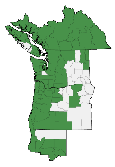 Map of where plant is found