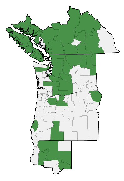 Map of where plant is found