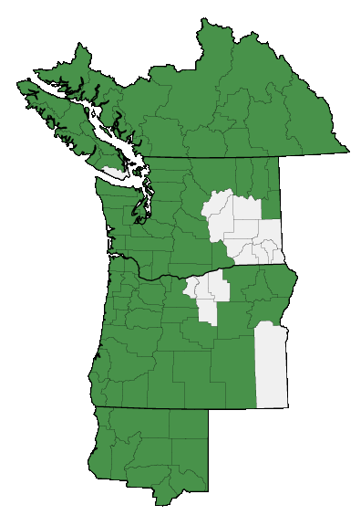 Map of where plant is found