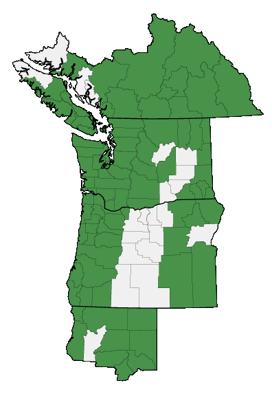 Map of where plant is found