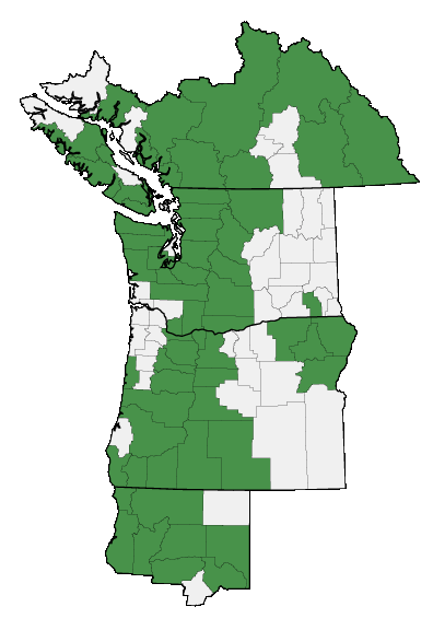 Map of where plant is found