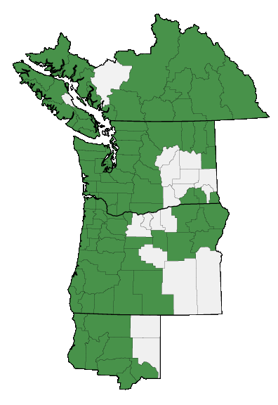 Map of where plant is found