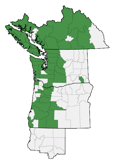 Map of where plant is found