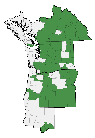 Map of where plant is found