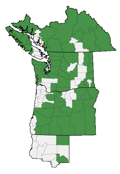 Map of where plant is found