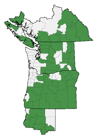 Map of where plant is found