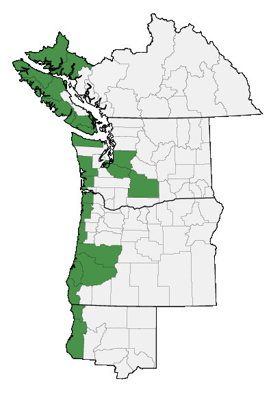 Map of where plant is found