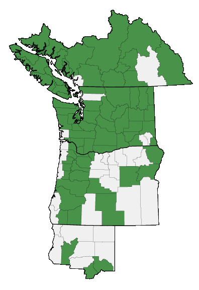Map of where plant is found