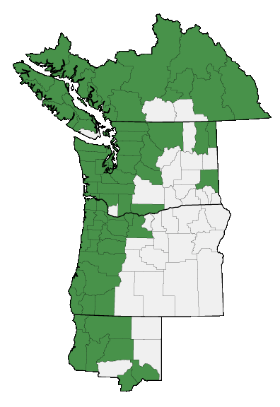 Map of where plant is found