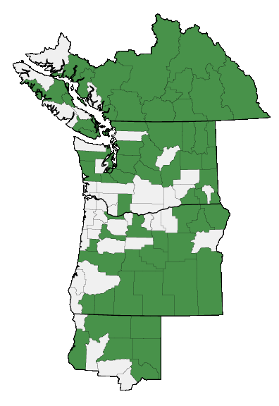 Map of where plant is found