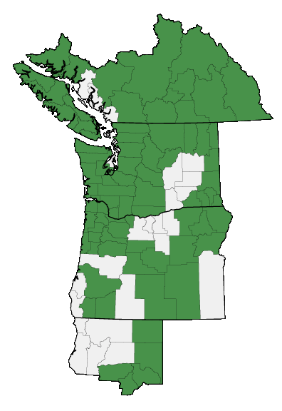 Map of where plant is found
