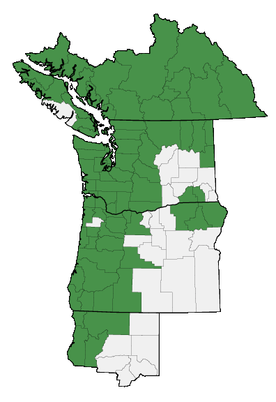 Map of where plant is found