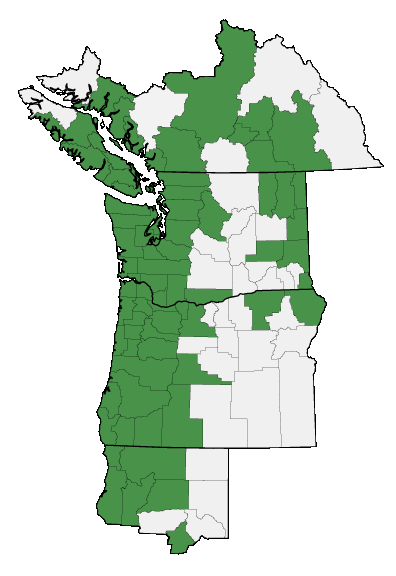 Map of where plant is found