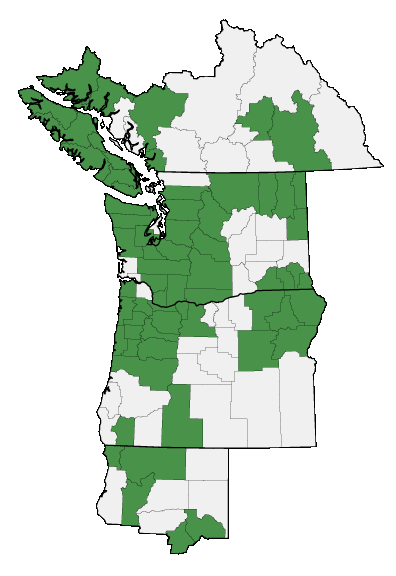 Map of where plant is found