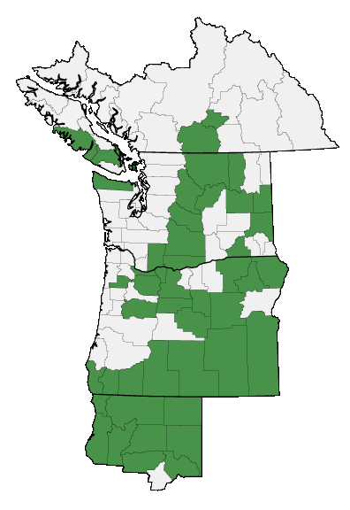 Map of where plant is found
