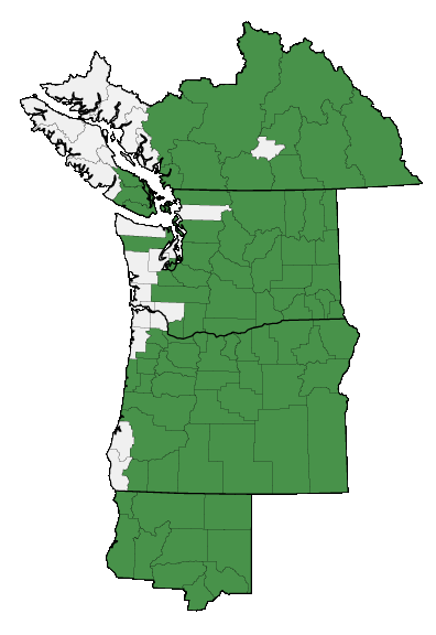 Map of where plant is found