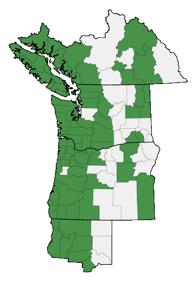 Map of where plant is found