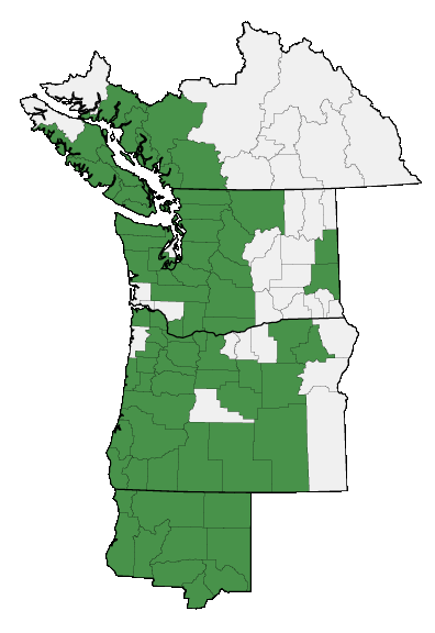 Map of where plant is found