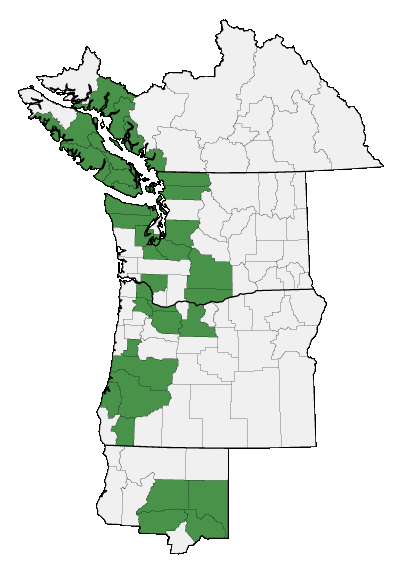 Map of where plant is found