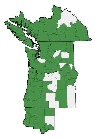 Map of where plant is found