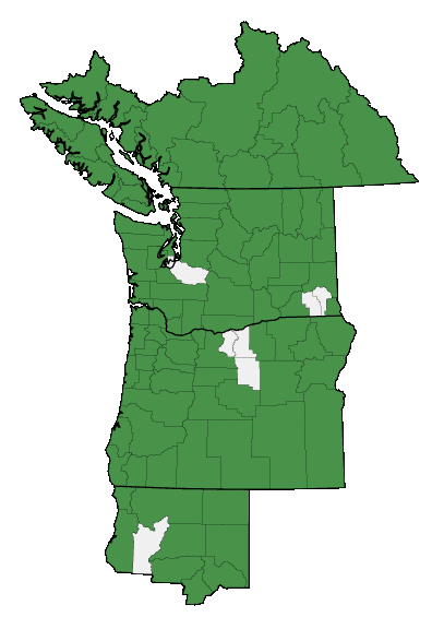 Map of where plant is found