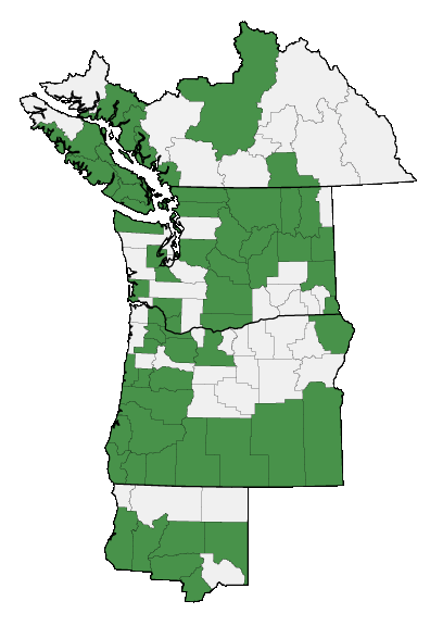 Map of where plant is found