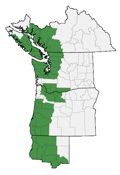 Map of where plant is found