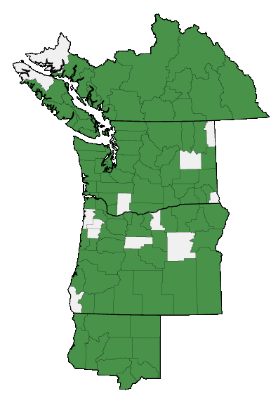 Map of where plant is found