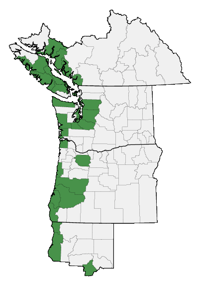 Map of where plant is found