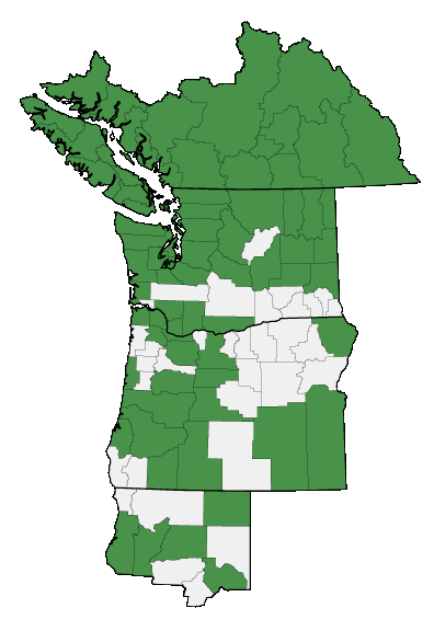 Map of where plant is found