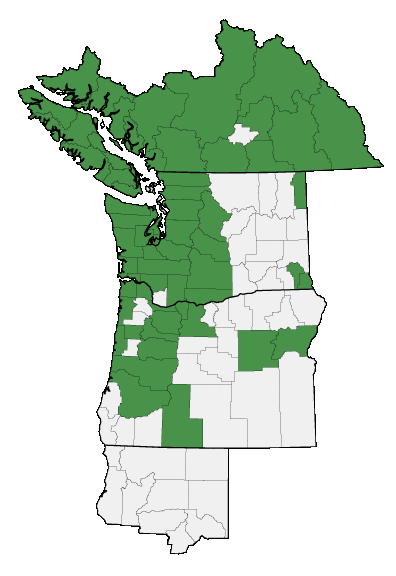 Map of where plant is found