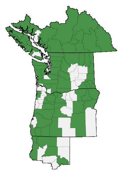 Map of where plant is found