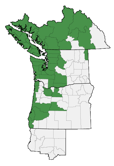 Map of where plant is found