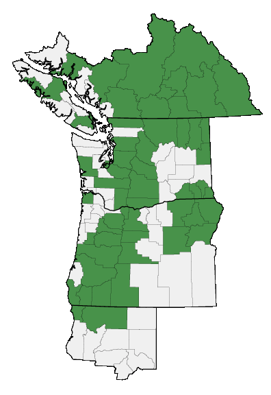 Map of where plant is found