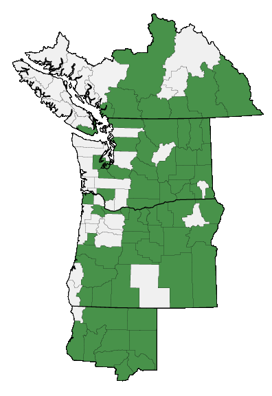 Map of where plant is found