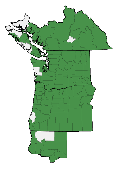 Map of where plant is found