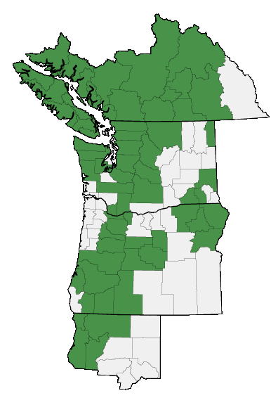 Map of where plant is found