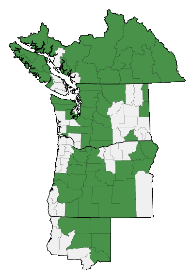 Map of where plant is found