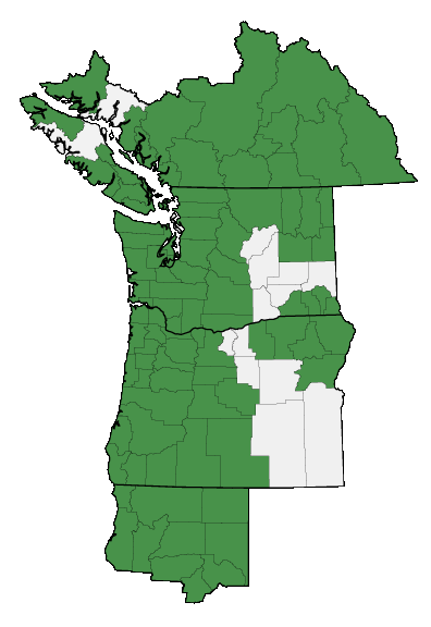 Map of where plant is found