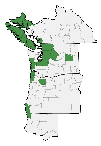 Map of where plant is found