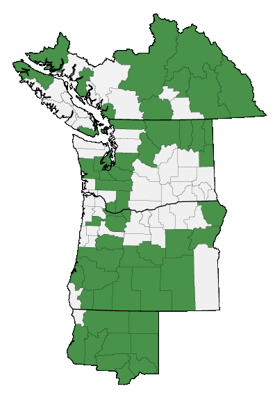 Map of where plant is found