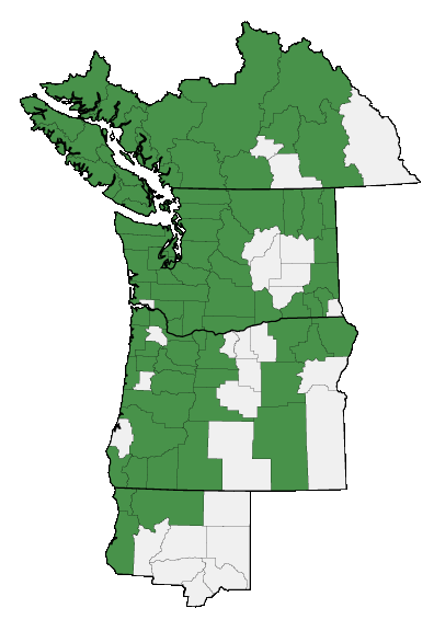 Map of where plant is found