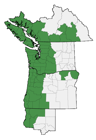 Map of where plant is found